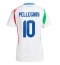 Billige Italien Lorenzo Pellegrini #10 Udebanetrøje Dame EM 2024 Kort ærmer