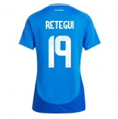 Billige Italien Mateo Retegui #19 Hjemmebanetrøje Dame EM 2024 Kort ærmer