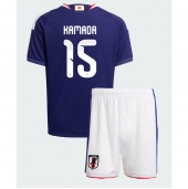 Billige Japan Daichi Kamada #15 Hjemmebanetrøje Børn VM 2026 Kort ærmer (+ bukser)