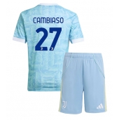 Billige Juventus Andrea Cambiaso #27 Udebanetrøje Børn 2025-26 Kort ærmer (+ bukser)