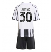 Billige Juventus Jonathan David #30 Hjemmebanetrøje Børn 2025-26 Kort ærmer (+ bukser)