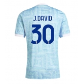 Billige Juventus Jonathan David #30 Udebanetrøje 2025-26 Kort ærmer