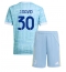 Billige Juventus Jonathan David #30 Udebanetrøje Børn 2025-26 Kort ærmer (+ bukser)
