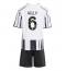 Billige Juventus Lloyd Kelly #6 Hjemmebanetrøje Børn 2025-26 Kort ærmer (+ bukser)