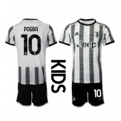Billige Juventus Paul Pogba #10 Hjemmebanetrøje Børn 2022-23 Kort ærmer (+ bukser)