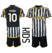 Billige Juventus Paul Pogba #10 Hjemmebanetrøje Børn 2023-24 Kort ærmer (+ bukser)