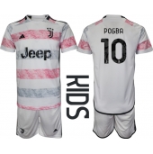 Billige Juventus Paul Pogba #10 Udebanetrøje Børn 2023-24 Kort ærmer (+ bukser)