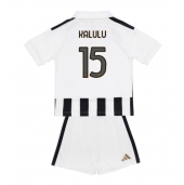 Billige Juventus Pierre Kalulu #15 Hjemmebanetrøje Børn 2026-27 Kort ærmer (+ bukser)