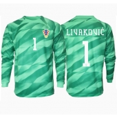 Billige Kroatien Dominik Livakovic #1 Målmand Udebanetrøje EM 2024 Lange ærmer