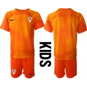 Billige Kroatien Målmand Udebanetrøje Børn VM 2022 Kort ærmer (+ bukser)