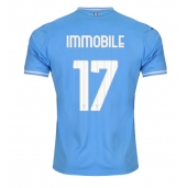 Billige Lazio Ciro Immobile #17 Hjemmebanetrøje 2023-24 Kort ærmer