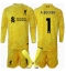 Billige Liverpool Alisson Becker #1 Målmand Tredje trøje Børn 2024-25 Lange ærmer (+ bukser)