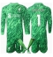 Billige Liverpool Alisson Becker #1 Målmand Udebanetrøje Børn 2024-25 Lange ærmer (+ bukser)