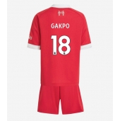 Billige Liverpool Cody Gakpo #18 Hjemmebanetrøje Børn 2025-26 Kort ærmer (+ bukser)