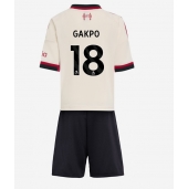 Billige Liverpool Cody Gakpo #18 Udebanetrøje Børn 2025-26 Kort ærmer (+ bukser)