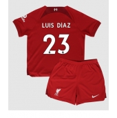 Billige Liverpool Luis Diaz #23 Hjemmebanetrøje Børn 2022-23 Kort ærmer (+ bukser)