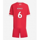 Billige Liverpool Milos Kerkez #6 Hjemmebanetrøje Børn 2025-26 Kort ærmer (+ bukser)