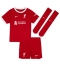 Billige Liverpool Mohamed Salah #11 Hjemmebanetrøje Børn 2023-24 Kort ærmer (+ bukser)
