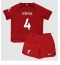 Billige Liverpool Virgil van Dijk #4 Hjemmebanetrøje Børn 2022-23 Kort ærmer (+ bukser)