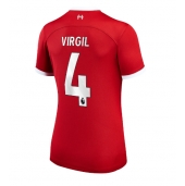 Billige Liverpool Virgil van Dijk #4 Hjemmebanetrøje Dame 2023-24 Kort ærmer