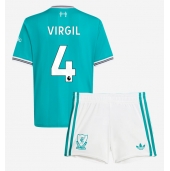Billige Liverpool Virgil van Dijk #4 Tredje trøje Børn 2025-26 Kort ærmer (+ bukser)
