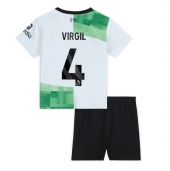 Billige Liverpool Virgil van Dijk #4 Udebanetrøje Børn 2023-24 Kort ærmer (+ bukser)