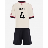 Billige Liverpool Virgil van Dijk #4 Udebanetrøje Børn 2025-26 Kort ærmer (+ bukser)