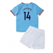 Billige Manchester City Aymeric Laporte #14 Hjemmebanetrøje Børn 2022-23 Kort ærmer (+ bukser)