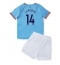 Billige Manchester City Aymeric Laporte #14 Hjemmebanetrøje Børn 2022-23 Kort ærmer (+ bukser)