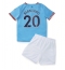 Billige Manchester City Bernardo Silva #20 Hjemmebanetrøje Børn 2022-23 Kort ærmer (+ bukser)