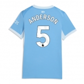 Billige Manchester City Elliot Anderson #5 Hjemmebanetrøje Dame 2026-27 Kort ærmer