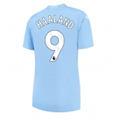 Billige Manchester City Erling Haaland #9 Hjemmebanetrøje Dame 2023-24 Kort ærmer
