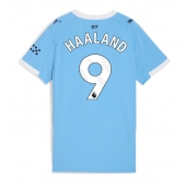 Billige Manchester City Erling Haaland #9 Hjemmebanetrøje Dame 2025-26 Kort ærmer