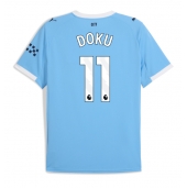 Billige Manchester City Jeremy Doku #11 Hjemmebanetrøje 2025-26 Kort ærmer