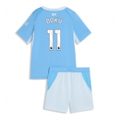 Billige Manchester City Jeremy Doku #11 Hjemmebanetrøje Børn 2026-27 Kort ærmer (+ bukser)