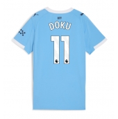 Billige Manchester City Jeremy Doku #11 Hjemmebanetrøje Dame 2025-26 Kort ærmer