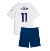 Billige Manchester City Jeremy Doku #11 Tredje trøje Børn 2026-27 Kort ærmer (+ bukser)