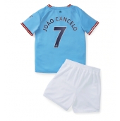 Billige Manchester City Joao Cancelo #7 Hjemmebanetrøje Børn 2022-23 Kort ærmer (+ bukser)