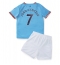 Billige Manchester City Joao Cancelo #7 Hjemmebanetrøje Børn 2022-23 Kort ærmer (+ bukser)
