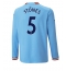 Billige Manchester City John Stones #5 Hjemmebanetrøje 2022-23 Lange ærmer