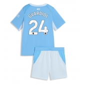 Billige Manchester City Josko Gvardiol #24 Hjemmebanetrøje Børn 2026-27 Kort ærmer (+ bukser)