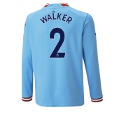 Billige Manchester City Kyle Walker #2 Hjemmebanetrøje 2022-23 Lange ærmer