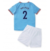 Billige Manchester City Kyle Walker #2 Hjemmebanetrøje Børn 2022-23 Kort ærmer (+ bukser)
