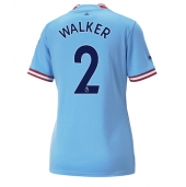 Billige Manchester City Kyle Walker #2 Hjemmebanetrøje Dame 2022-23 Kort ærmer