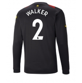 Billige Manchester City Kyle Walker #2 Udebanetrøje 2022-23 Lange ærmer