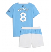 Billige Manchester City Mateo Kovacic #8 Hjemmebanetrøje Børn 2025-26 Kort ærmer (+ bukser)