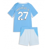 Billige Manchester City Matheus Nunes #27 Hjemmebanetrøje Børn 2026-27 Kort ærmer (+ bukser)