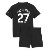 Billige Manchester City Matheus Nunes #27 Udebanetrøje Børn 2025-26 Kort ærmer (+ bukser)