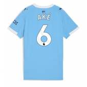 Billige Manchester City Nathan Ake #6 Hjemmebanetrøje Dame 2025-26 Kort ærmer