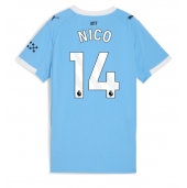 Billige Manchester City Nico Gonzalez #14 Hjemmebanetrøje Dame 2025-26 Kort ærmer